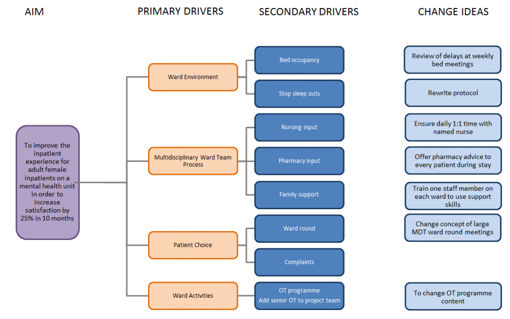 Driver Diagrams Quality Improvement East London NHS Foundation Trust