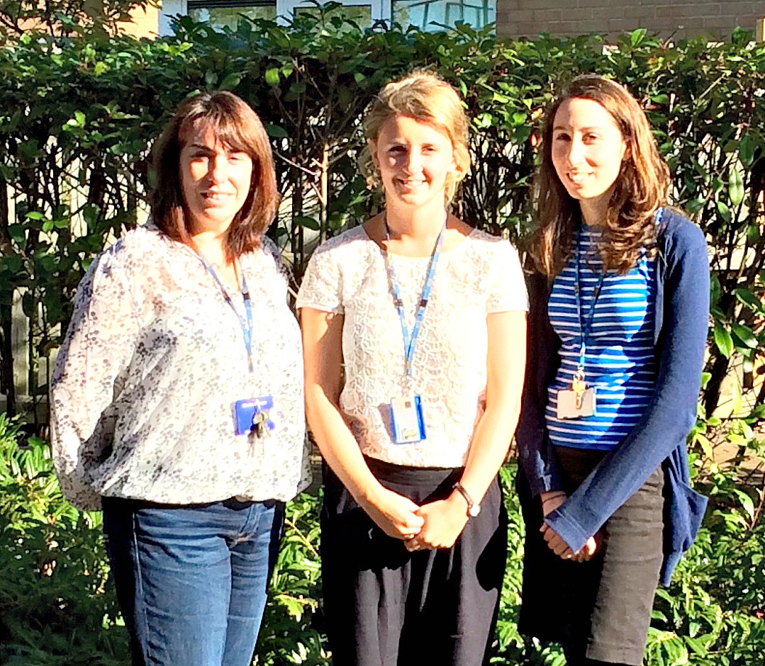 The Coborn QI team is made up of Claire McKenna (Service Manager - on the left), Rachel Northover (Assistant Psychologist - in the middle) and Laura Fialko (Lead Psychologist - on the right).