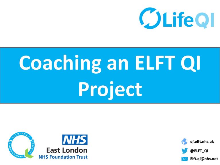 Coaching an ELFT QI Project