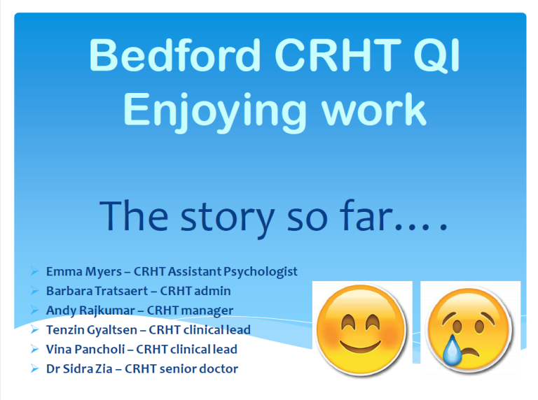 Bedford CRHT Enjoying Work Project