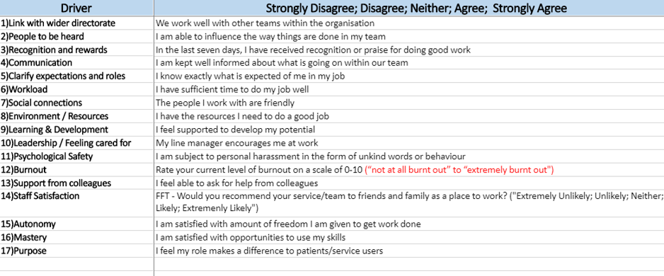 Pulse Survey Template