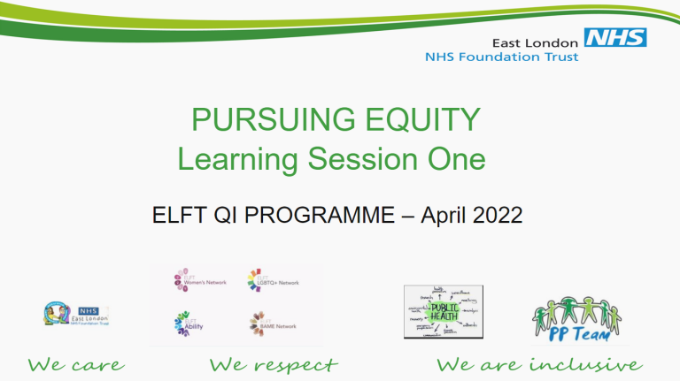 Pursuing Equity ​Programme Session One