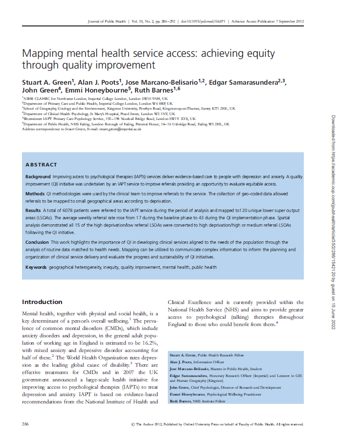Achieving Equity Through Quality Improvement