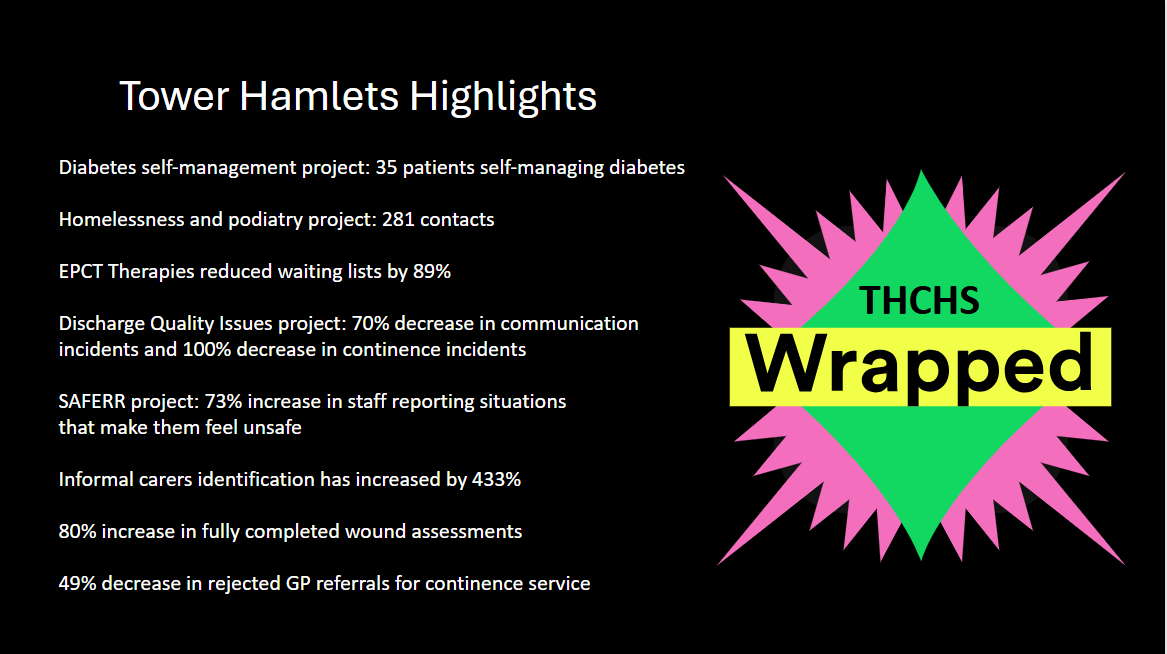 Image showing the highlights of Tower Hamlets Community Health Services