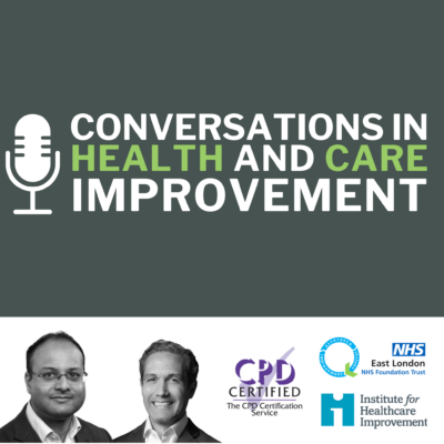 Logo for podcast series Conversations in Health and Care Improvement