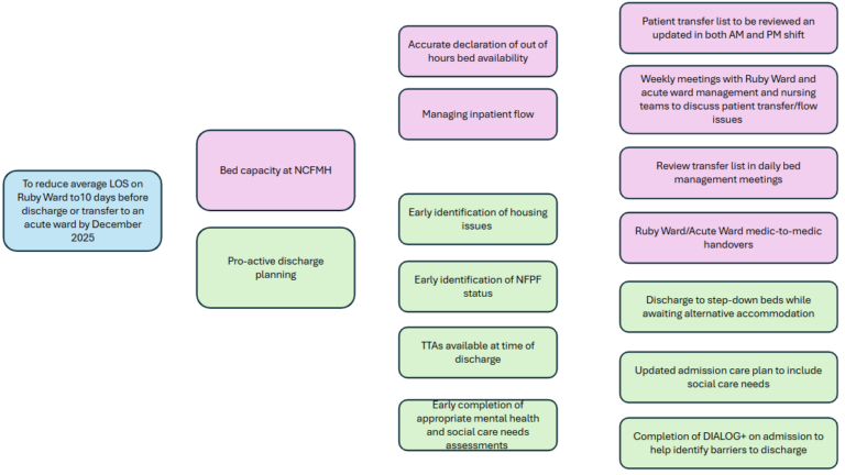 Driver diagram showing the theory of change