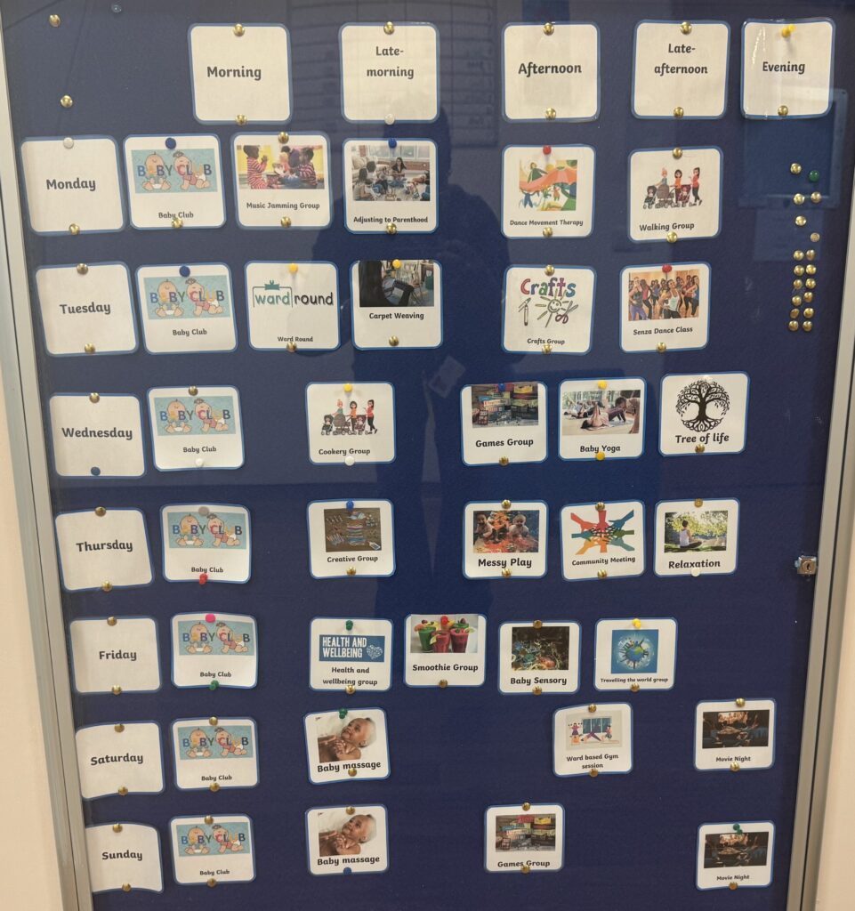 Image of ward timetable