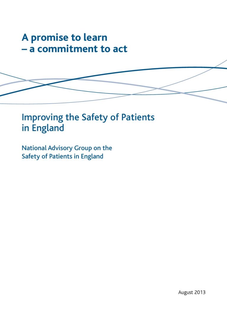 The Berwick Report – A Promise to Learn – a commitment to act