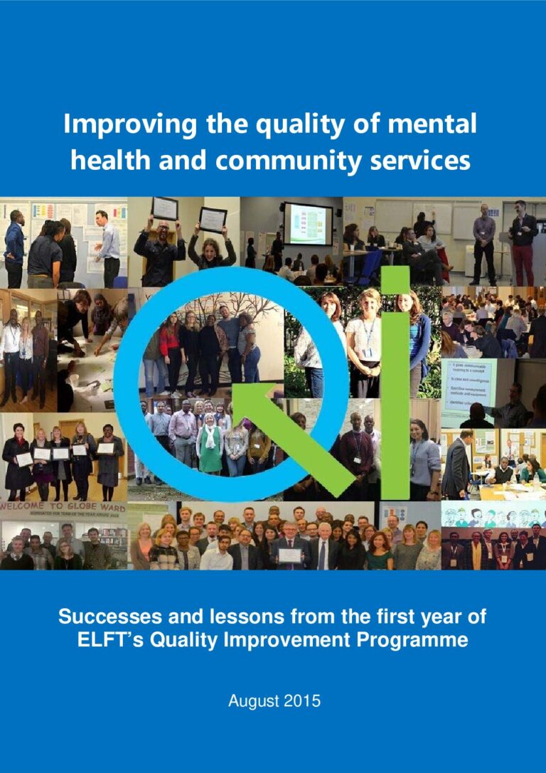 ELFT QI Programme Evaluation 2015