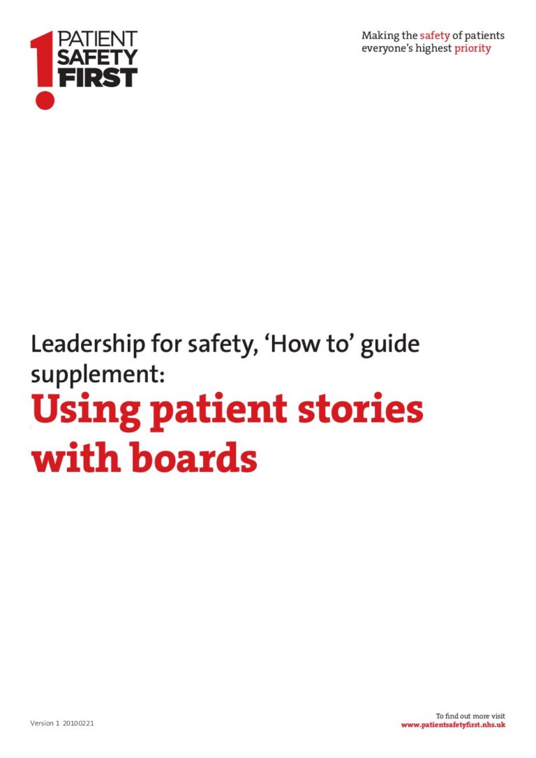 Using Patient Stories with Boards