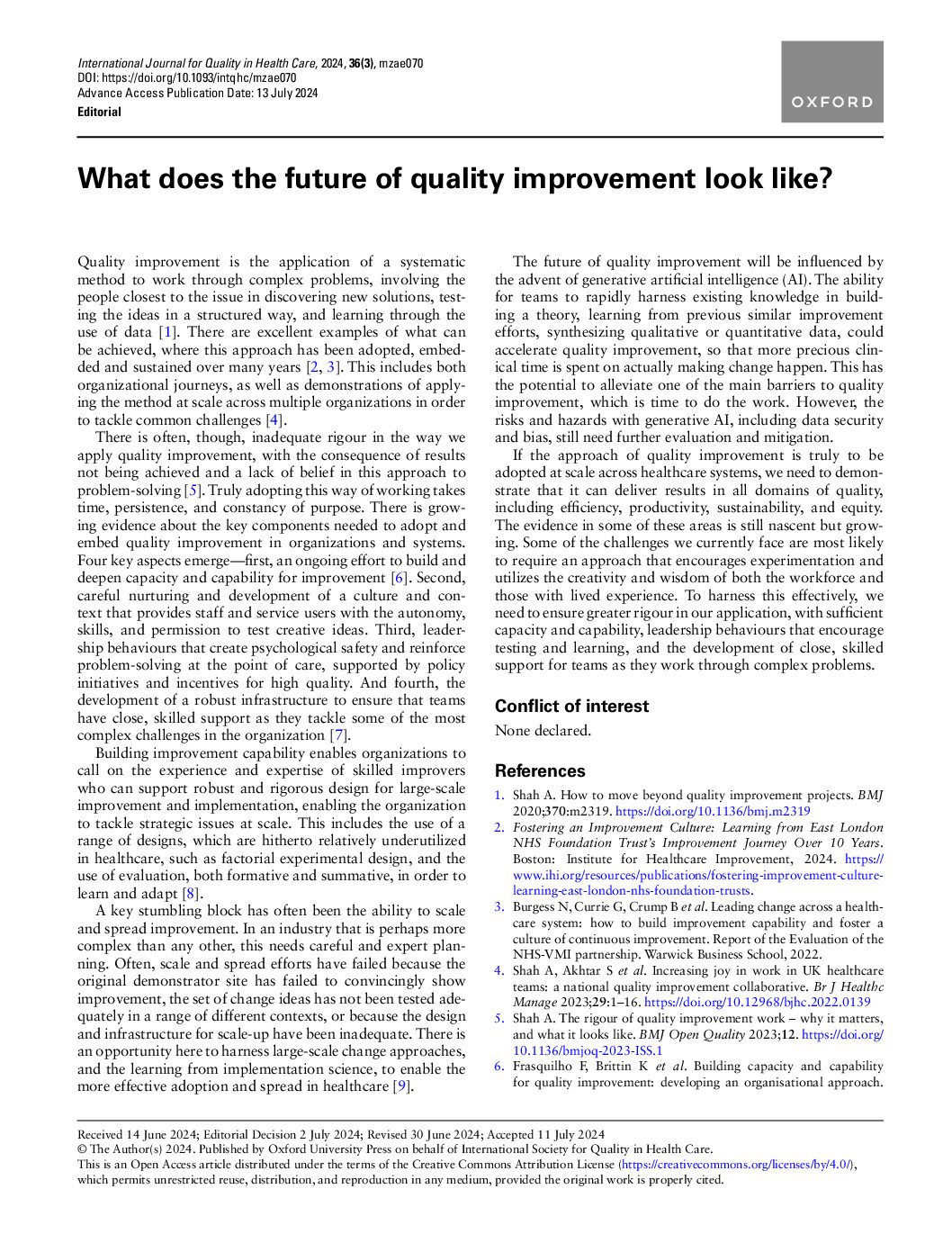 ELFT QI Publications - Quality Improvement - ELFT
